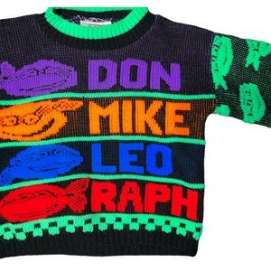 1990 Toddler Boy Vintage TMNT Ninja Turtle Sweater
